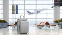 hand baggage in an airport
