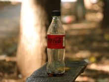 Plastic bottle of Coca-Cola